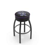 L8B1 Colorado Rockies Swivel Stool with Black Wrinkle Finish by HBS, AGS-L8B125MLBCol