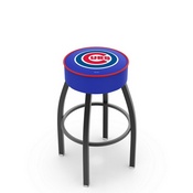 L8B1 Chicago Cubs Swivel Stool with Black Wrinkle Finish by HBS, AGS-L8B125MLBCub