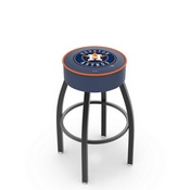 L8B1 Houston Astros Swivel Stool with Black Wrinkle Finish by HBS, AGS-L8B125MLBHou