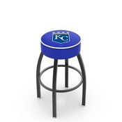 L8B1 Kansas City Royals Swivel Stool with Black Wrinkle Finish by HBS, AGS-L8B125MLBKan