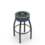 L8B1 Milwaukee Brewers Swivel Stool with Black Wrinkle Finish by HBS, AGS-L8B125MLBMil