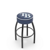 L8B1 Tampa Bay Rays Swivel Stool with Black Wrinkle Finish by HBS, AGS-L8B125MLBTam