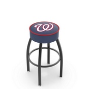 L8B1 Washington Nationals Swivel Stool with Black Wrinkle Finish by HBS, AGS-L8B125MLBWas
