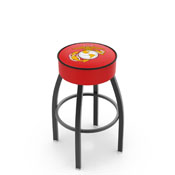 L8B1 Marine Corps (Red/Yellow) Swivel Stool with Black Wrinkle Finish by Holland Bar Stool Company, AGS-L8B125MarineRY
