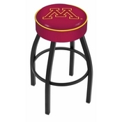 L8B1 - 4 Minnesota Cushion Seat with Black Wrinkle Base Swivel Bar Stool by Holland Bar Stool Company