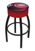 L8B1 Montreal Canadiens Swivel Stool with Black Wrinkle Finish