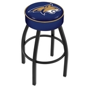 L8B1 - 4 Montana State Cushion Seat with Black Wrinkle Base Swivel Bar Stool by Holland Bar Stool Company