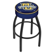 L8B1 - 4 Marquette Cushion Seat with Black Wrinkle Base Swivel Bar Stool by Holland Bar Stool Company