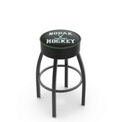 L8B1 North Dakota (Hockey) Swivel Stool with Black Wrinkle Finish, L8B125NorDakHky