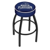 L8B1 - 4 North Florida Cushion Seat with Black Wrinkle Base Swivel Bar Stool by Holland Bar Stool Company