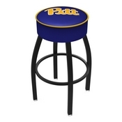 L8B1 - 4 Pitt Cushion Seat with Black Wrinkle Base Swivel Bar Stool by Holland Bar Stool Company