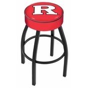 L8B1 - 4 Rutgers Cushion Seat with Black Wrinkle Base Swivel Bar Stool by Holland Bar Stool Company