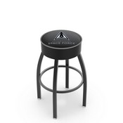 L8B1 U.S. Space Force Swivel Stool with Black Wrinkle Finish by Holland Bar Stool, AGS-L8B125SpaFor