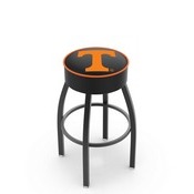 L8B1 - 4 Tennessee Cushion Seat with Black Wrinkle Base Swivel Bar Stool by Holland Bar Stool Company