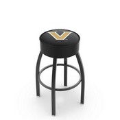 L8B1 - 4 Vanderbilt Cushion Seat with Black Wrinkle Base Swivel Bar Stool by Holland Bar Stool Company