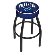 L8B1 - 4 Villanova Cushion Seat with Black Wrinkle Base Swivel Bar Stool by Holland Bar Stool Company
