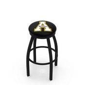 L8B2B - Black Wrinkle Appalachian State Swivel Bar Stool with Accent Ring by Holland Bar Stool Company, L8B2BAppStU