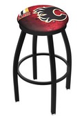 L8B2B Calgary Flames Swivel Stool with Black Wrinkle Finish