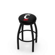 L8B2B - Black Wrinkle Cincinnati Swivel Bar Stool with Accent Ring by Holland Bar Stool Company, L8B2BCincin