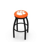 L8B2B - Black Wrinkle Clemson Swivel Bar Stool with Accent Ring by Holland Bar Stool Company, L8B2BClmson