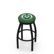 L8B2B - Black Wrinkle Colorado State Swivel Bar Stool with Accent Ring by Holland Bar Stool Company