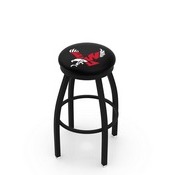 L8B2B - Black Wrinkle Eastern Washington Swivel Bar Stool with Accent Ring by Holland Bar Stool Company