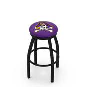 L8B2B - Black Wrinkle East Carolina Swivel Bar Stool with Accent Ring by Holland Bar Stool Company