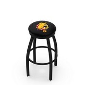 L8B2B - Black Wrinkle Ferris State Swivel Bar Stool with Accent Ring by Holland Bar Stool Company