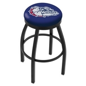 L8B2B - Black Wrinkle Gonzaga Swivel Bar Stool with Accent Ring by Holland Bar Stool Company