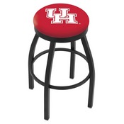 L8B2B - Black Wrinkle Houston Swivel Bar Stool with Accent Ring by Holland Bar Stool Company