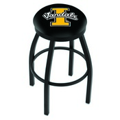 L8B2B - Black Wrinkle Idaho Swivel Bar Stool with Accent Ring by Holland Bar Stool Company
