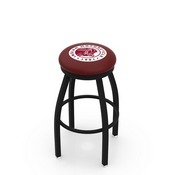 L8B2B - Black Wrinkle Indian Motorcycle Swivel Bar Stool with Accent Ring by Holland Bar Stool Company
