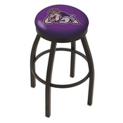 L8B2B - Black Wrinkle James Madison Swivel Bar Stool with Accent Ring by Holland Bar Stool Company