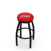 L8B2B - Black Wrinkle Louisiana-Lafayette Swivel Bar Stool with Accent Ring by Holland Bar Stool Company