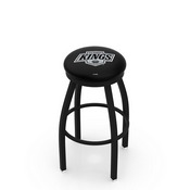 L8B2B - Black Wrinkle Los Angeles Kings Swivel Bar Stool with Accent Ring by Holland Bar Stool Company