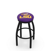 L8B2B - Black Wrinkle Louisiana State Swivel Bar Stool with Accent Ring by Holland Bar Stool Company
