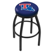 L8B2B - Black Wrinkle Louisiana Tech Swivel Bar Stool with Accent Ring by Holland Bar Stool Company