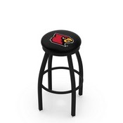 L8B2B - Black Wrinkle Louisville Swivel Bar Stool with Accent Ring by Holland Bar Stool Company