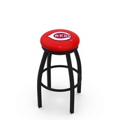 L8B2B Cincinnati Reds Swivel Stool with Black Wrinkle Finish by HBS, AGS-L8B2B25MLBCin