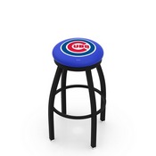 L8B2B Chicago Cubs Swivel Stool with Black Wrinkle Finish by HBS, AGS-L8B2B25MLBCub