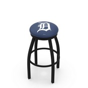 L8B2B Detroit Tigers Swivel Stool with Black Wrinkle Finish by HBS, AGS-L8B2B25MLBDet