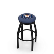 L8B2B Houston Astros Swivel Stool with Black Wrinkle Finish by HBS, AGS-L8B2B25MLBHou