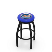 L8B2B New York Mets Swivel Stool with Black Wrinkle Finish by HBS, AGS-L8B2B25MLBNYM