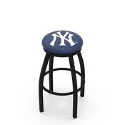 L8B2B New York Yankees Swivel Stool with Black Wrinkle Finish by HBS, AGS-L8B2B25MLBNYY