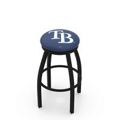 L8B2B Tampa Bay Rays Swivel Stool with Black Wrinkle Finish by HBS, AGS-L8B2B25MLBTam