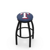 L8B2B Texas Rangers Swivel Stool with Black Wrinkle Finish by HBS, AGS-L8B2B25MLBTex