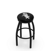 L8B2B Chicago White Sox Swivel Stool with Black Wrinkle Finish by HBS, AGS-L8B2B25MLBWSx