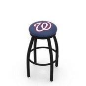 L8B2B Washington Nationals Swivel Stool with Black Wrinkle Finish by HBS, AGS-L8B2B25MLBWas