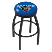 L8B2B - Black Wrinkle Maine Swivel Bar Stool with Accent Ring by Holland Bar Stool Company