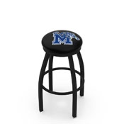 L8B2B - Black Wrinkle Memphis Swivel Bar Stool with Accent Ring by Holland Bar Stool Company